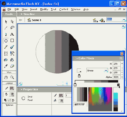 Формат панели Color Mix при редактировании
